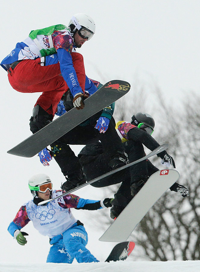 Pierre Vaultier gana el Snowboardcross, bajo un clima que presentó llovizna