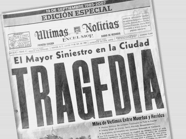 Se reportaron miles de personas muertas y desaparecidas por el sismo de 1985. Foto Archivo Excélsior Se reportaron miles de personas muertas y desaparecidas por el sismo de 1985. Foto Archivo Excélsior