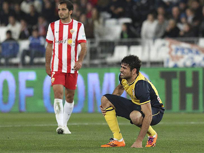 Diego Costa no pudo darle goles al Atlético de Madrid (EFE)