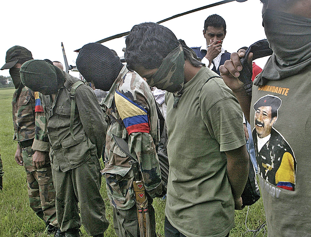 En junio de 2008 capturaron a siete integrantes de las Fuerzas Armadas Revolucionarias de Colombia. Foto: AFP En junio de 2008 capturaron a siete integrantes de las Fuerzas Armadas Revolucionarias de Colombia. Foto: AFP