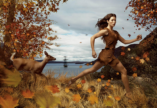 Foto publicada por los Disney Parks el 24 de enero de 2008, donde aparece la actriz Jessica Biel como Pocahontas en una imagen titulada "Where Dreams Run Free", creada por la fotógrafa Annie Leibovitz. Foto publicada por los Disney Parks el 24 de enero de 2008, donde aparece la actriz Jessica Biel como Pocahontas en una imagen titulada "Where Dreams Run Free", creada por la fotógrafa Annie Leibovitz.