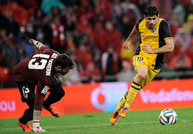 Diego Costa dio la estocada final para sellar el pase a semifinales de la Copa del Rey (AP) Diego Costa dio la estocada final para sellar el pase a semifinales de la Copa del Rey (AP)