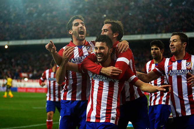 David Villa adelantó a los rojiblancos. (AP)