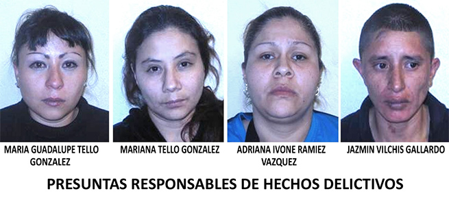PGJDF consigna banda de mujeres delincuentes PGJDF consigna banda de mujeres delincuentes