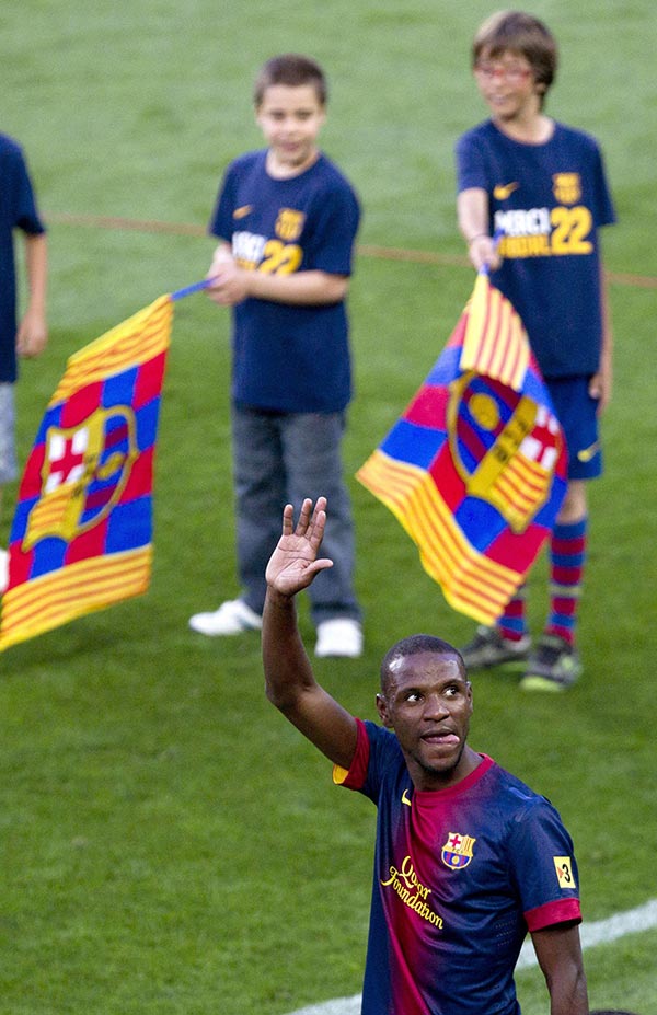 Eric Abidal jugó su último partido con el Barcelona (EFE) Eric Abidal jugó su último partido con el Barcelona (EFE)