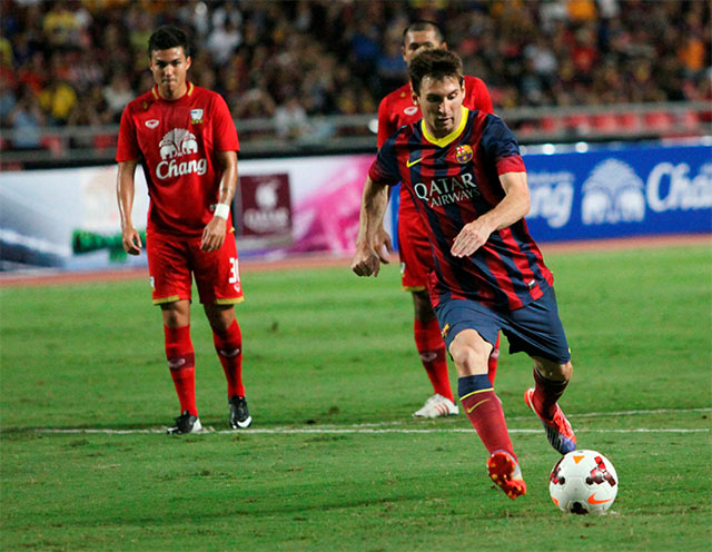 Lionel Messi hizo un doblete ante la selección de Tailandia (Reuters) Lionel Messi hizo un doblete ante la selección de Tailandia (Reuters)