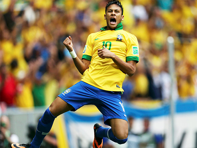 El primer gol del partido fue obra de Neymar, una 