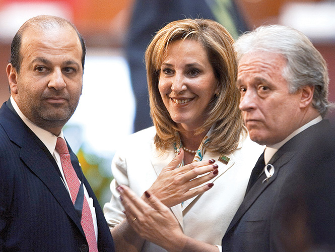 María Elena Morera y Alejandro Martí (derecha) fueron invitados a formar parte del Consejo Nacional de Seguridad Pública. María Elena Morera y Alejandro Martí (derecha) fueron invitados a formar parte del Consejo Nacional de Seguridad Pública.