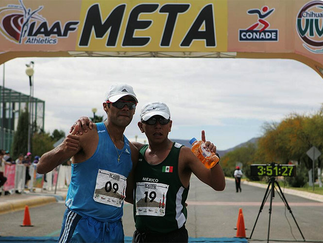 José Lyever y Omar Zepeda logran el 1-2 para México en los 50 km. del Circuito Internacional de Marcha (Foto: Cortesía Conade) José Lyever y Omar Zepeda logran el 1-2 para México en los 50 km. del Circuito Internacional de Marcha (Foto: Cortesía Conade)