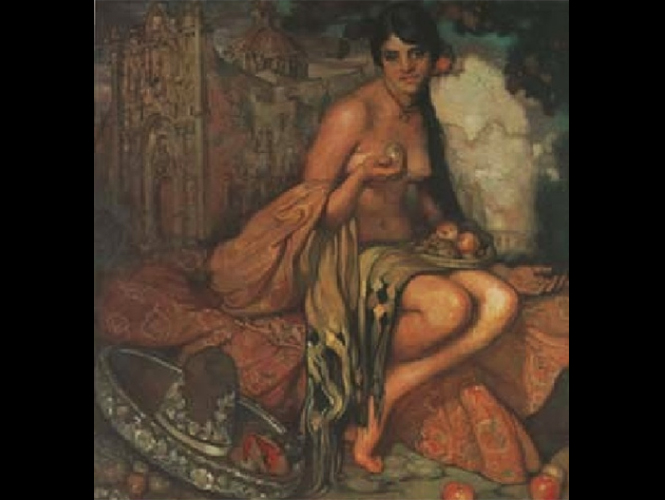 En 1908 comenzaría lo que los especialistas han denominado la etapa de “consolidación profesional de Saturnino Herrán”, la cual comprende hasta 1911. En la imagen "La criolla con rebozo" de 1916. Foto Especial En 1908 comenzaría lo que los especialistas han denominado la etapa de “consolidación profesional de Saturnino Herrán”, la cual comprende hasta 1911. En la imagen "La criolla con rebozo" de 1916. Foto Especial