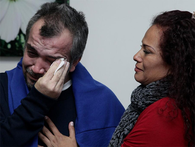 John Jairo Guzmán escapó de sus secuestradores en México, fue repatriado por la cancillería y se reencontró con su esposa. Foto @CancilleriaCol John Jairo Guzmán escapó de sus secuestradores en México, fue repatriado por la cancillería y se reencontró con su esposa. Foto @CancilleriaCol