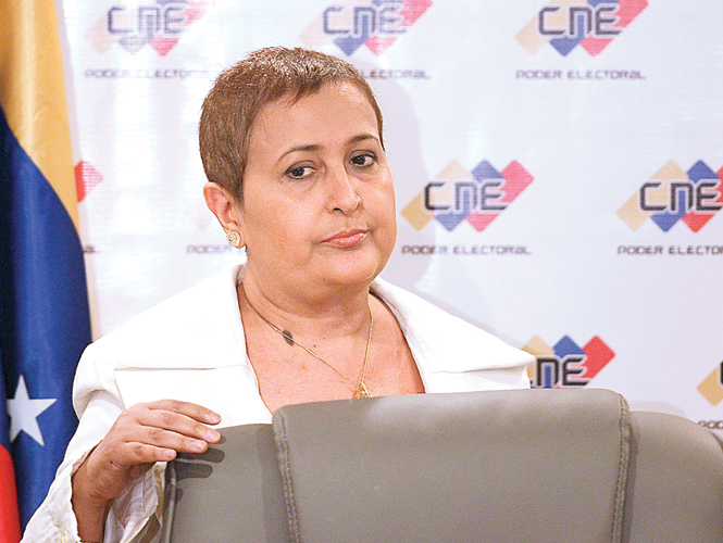 La presidenta del Consejo Nacional Electoral, Tibisay Lucena, dio a conocer la fecha. Foto: AP