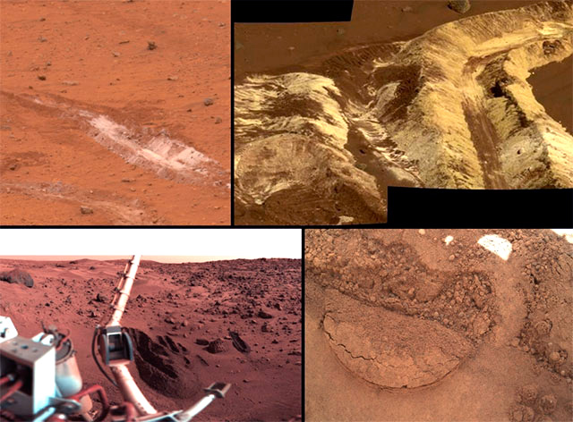 En esta imagen se muestran los alrededores del lugar que exploró el Curiosity. En esta imagen se muestran los alrededores del lugar que exploró el Curiosity.