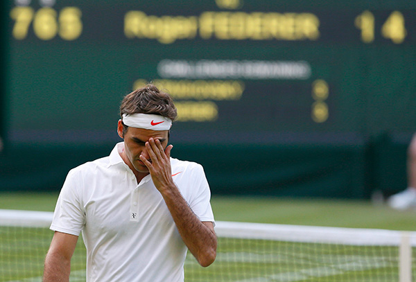 Federer aspiraba a su octavo título en Wimbledon. (Reuters)