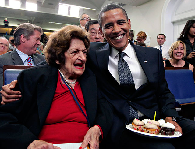 Con el presidente Barack Obama, en 2009.