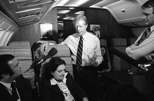 Con el ex presidente Jimmy Carter, en 1979.