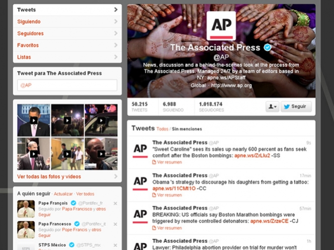 Pierde AP el 95 % de sus seguidores tras <i>hackeo</i> a su cuenta de Twitter