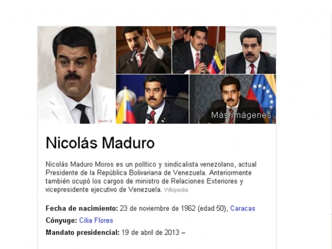 Agencia venezolana acusa a Google de 'ridiculizar' a Nicolás Maduro