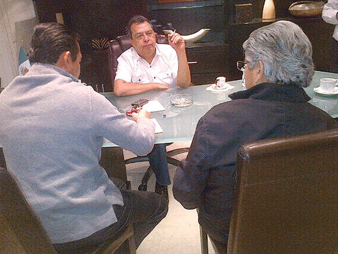 El gobernador de Guerrero , Ángel Aguirre Rivero, se reunió con el subsecretario de Gobernacion, Luis Miranda. Fotos: Notimex y Especial
