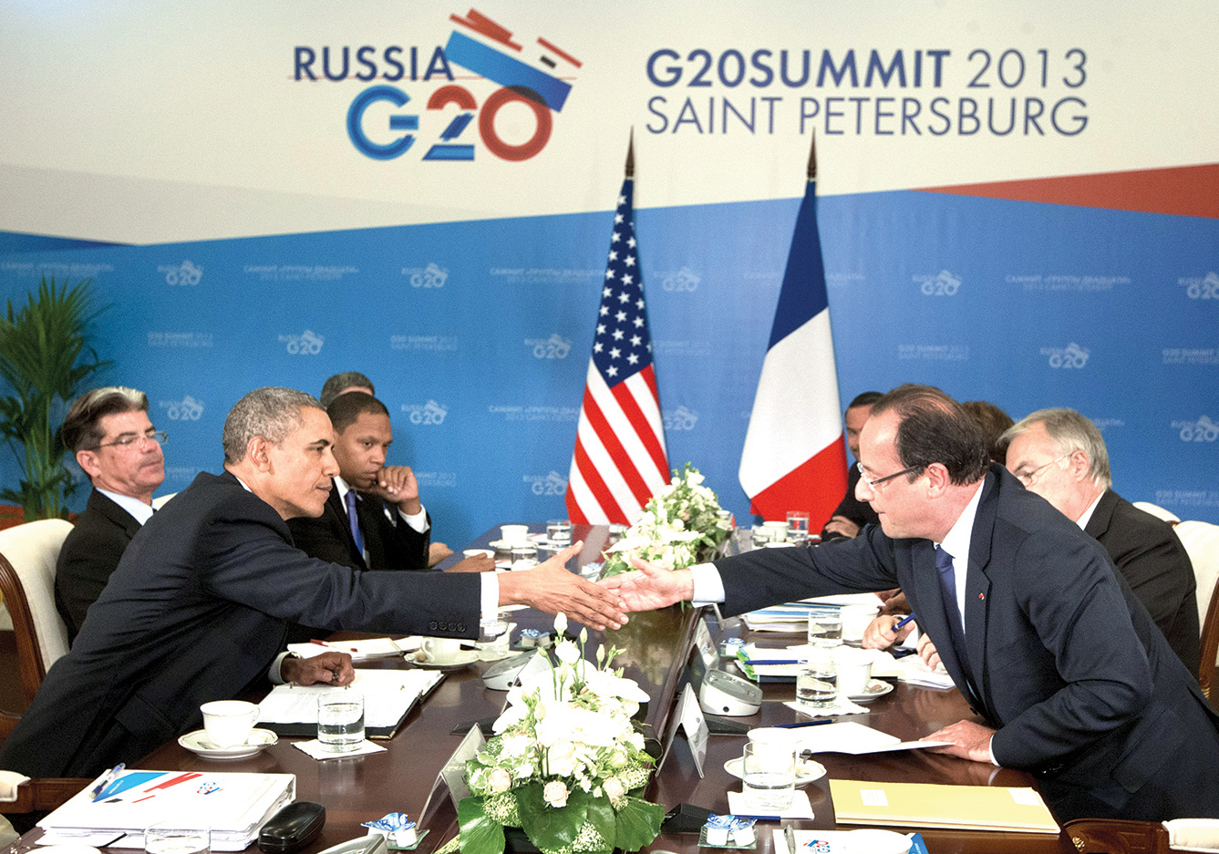 El presidente estadunidense, Barack Obama, mantuvo una reunión con su homólogo francés, François Hollande. Foto: AP El presidente estadunidense, Barack Obama, mantuvo una reunión con su homólogo francés, François Hollande. Foto: AP