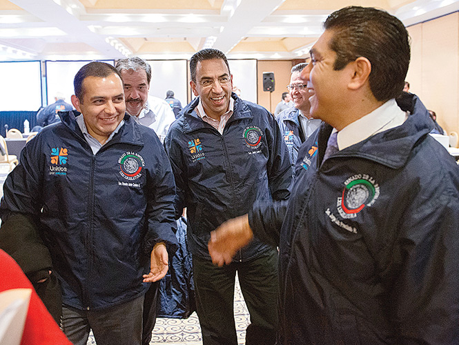 Ernesto Cordero, Javier Lozano y Jorge Luis Preciado se encontraron durante la sesión plenaria y aseguraron que están en un renovado marco de unidad.