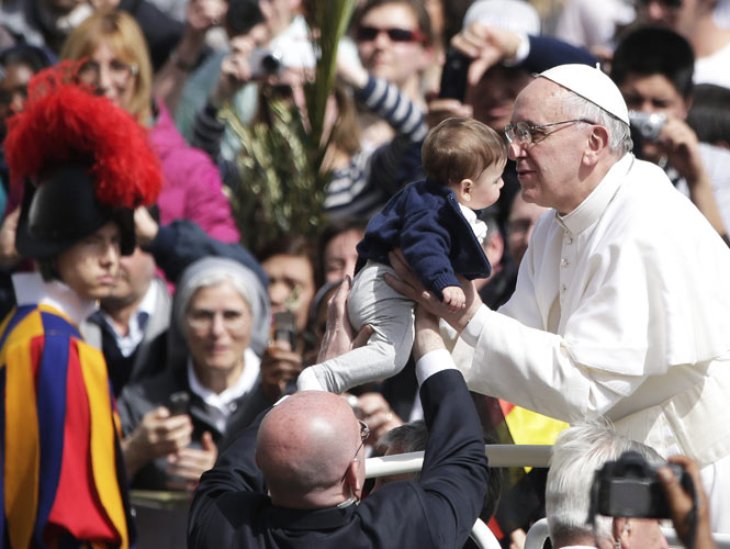 El Papa Francisco encabezó los primeros ritos de la Semana Santa