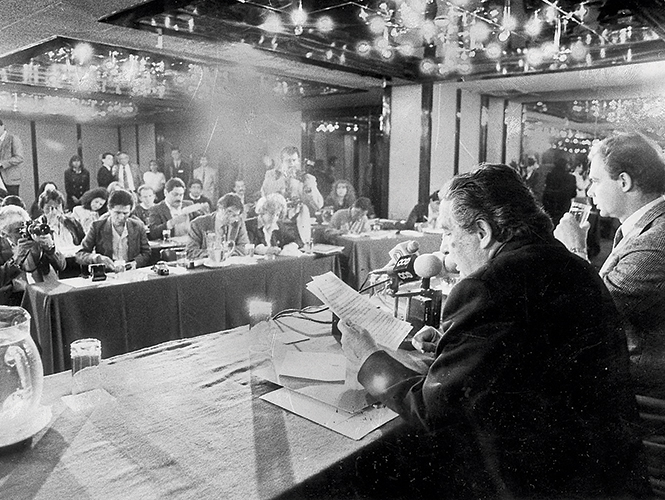 Enrique Krauze colaboró por más de 20 años con Octavio Paz en la revista Vuelta. Se le considera su heredero intelectual. La imagen, de 1990. Foto: Archivo/Excélsior