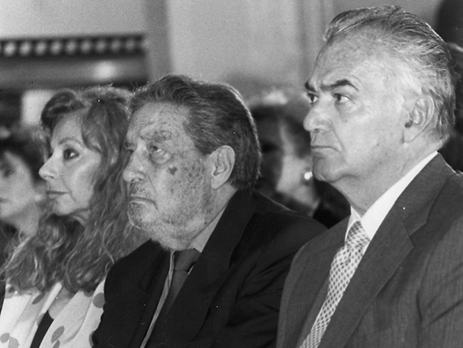 El presidente Miguel de la Madrid acudió a la presentación del Tomo 7 de las Obras Completas de Octavio Paz, en la Casa de los Azulejos.