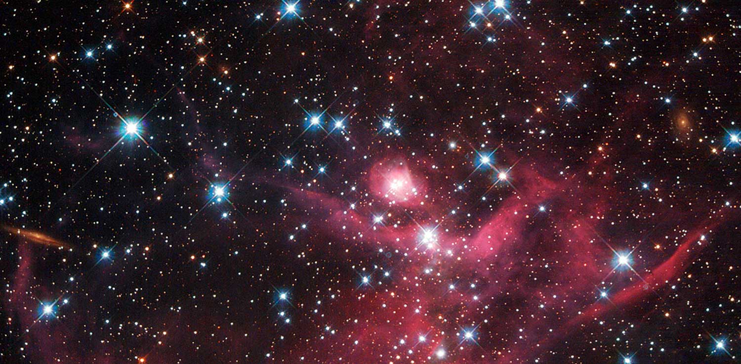 Una pequeña parte de la nebulosa Magellanic, una de las galaxias más cercanas a la nuestra, es captada por el telescopio Hubble.