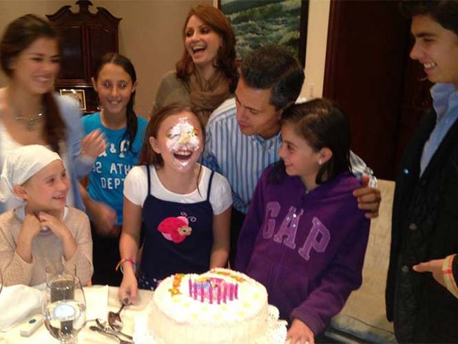 Enrique Peña Nieto y su esposa Angélica Rivera celebraron el cumpleaños de sus hijas, Regina Castro, Sofía Castro y Paulina Peña.