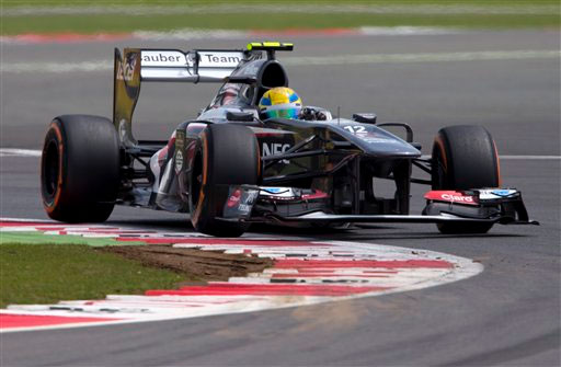 Los mexicanos no tuvieron suerte, pues Sergio Pérez (McLaren) abandonó a seis vueltas del final por una ponchadura y su compatriota Esteban Gutiérrez (Sauber), en la imagen, finalizó 14.
