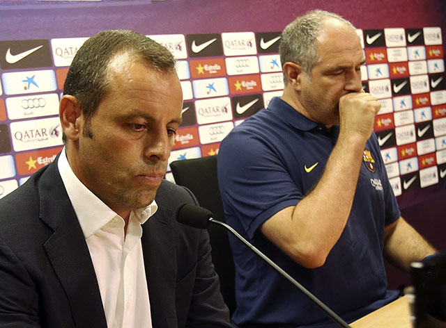 "Es un golpe durísimo para el Barcelona", afirma Sandro Rosell (EFE) "Es un golpe durísimo para el Barcelona", afirma Sandro Rosell (EFE)