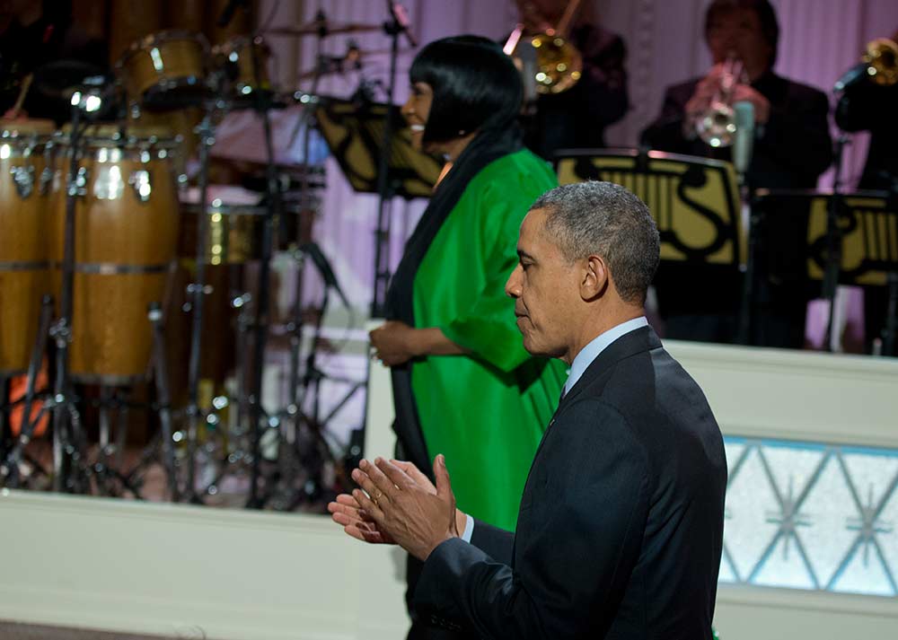 ¡Vaya elenco!", dijo Obama al inicio del concierto en el que participaron diversas generaciones de cantantes de soul, desde leyendas como Aretha Franklin y Patti LaBelle ¡Vaya elenco!", dijo Obama al inicio del concierto en el que participaron diversas generaciones de cantantes de soul, desde leyendas como Aretha Franklin y Patti LaBelle