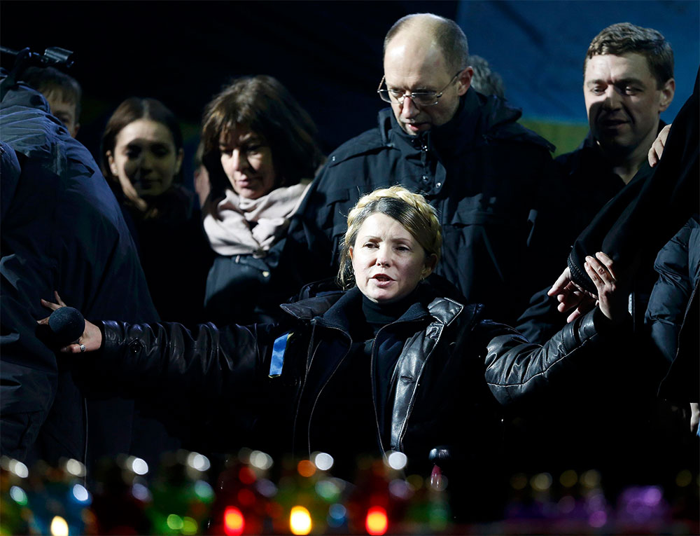 Tras su liberación, Timoshenko, condenada a siete años de prisión por abuso de poder, se trasladó de inmediato a Kiev, donde ofreció un discurso a sus simpatizantes y anunció sus intenciones de buscar la presidencia de su país.