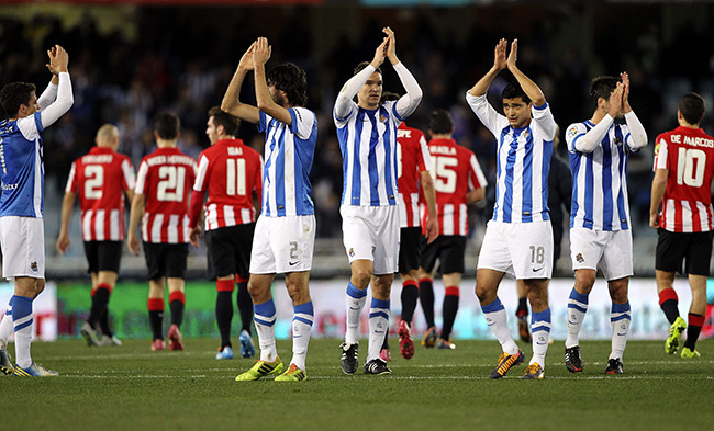 Los de San Sebastián se ubican a un punto del Bilbao en la clasificación. (EFE)